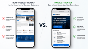 mobile friendly local business website test on smartphone