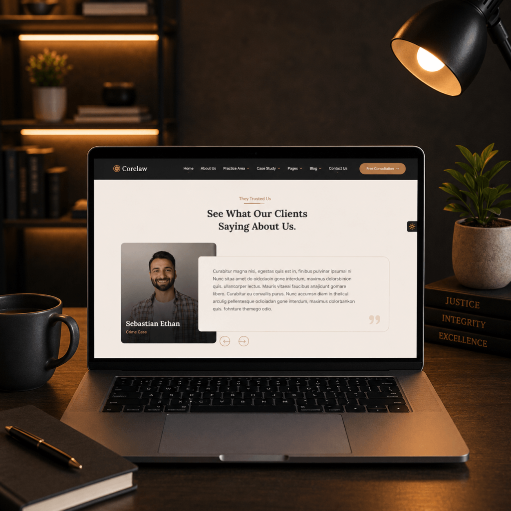 law firm website built to generate client consultations