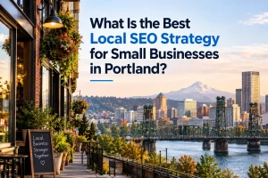 Portland, Oregon skyline for a guide to local SEO strategies for small businesses